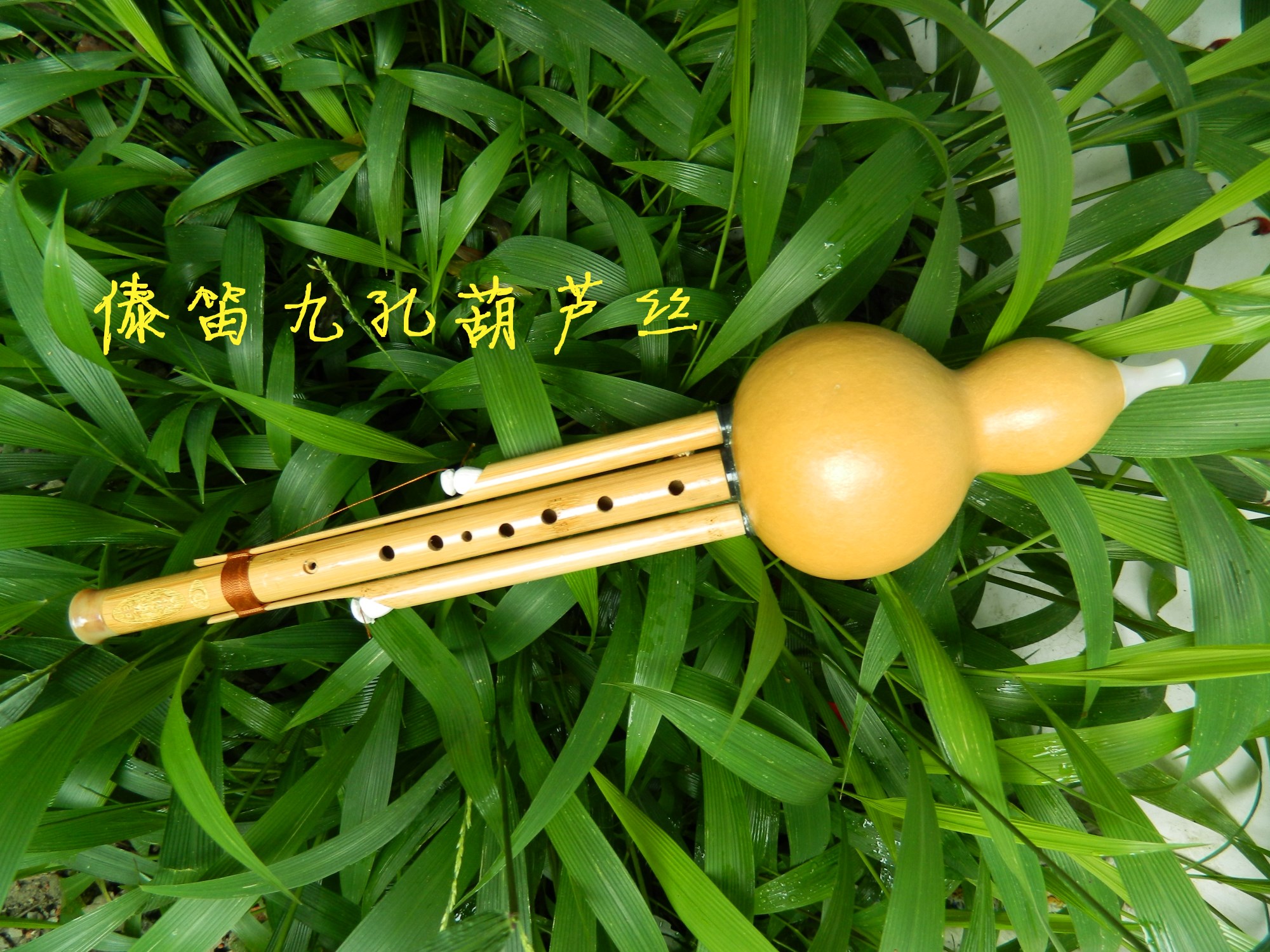 Nine-hole gourd silk made of natural gourd and golden bamboo, drop b C F tone G D tone super seven-hole gourd silk