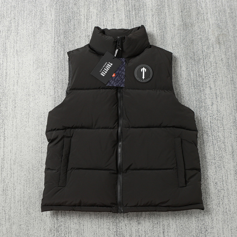 25 Spring and Autumn New Trapstar Vest Embroidered Jacket Cotton Coat European and American Niche Trendy Brand Zipper Stand Collar Jacket for Men 25 Spring and Autumn New Trapstar Vest Embroidered Jacket Cotton Coat European and American Niche Trendy Brand Zipper Stand Collar Jacket for Men