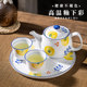 Complete set of tea sets for household tea tray, underglaze color ceramic, tea filter, afternoon tea, heat-resistant teapot, blue and white porcelain teapot