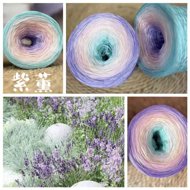 6-Strand Tencel Cake Yarn - Purple Fragrance - Plant Fiber Gradient Cake Yarn (No. 6 Lace Thickness)