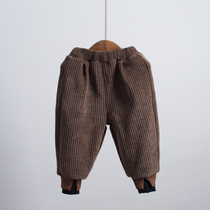 Boys  pants Spring and autumn new Korean version of childrens foreign style Spring and Autumn childrens casual baby corduroy trousers childrens clothing trend