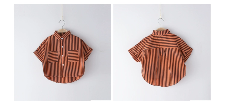 Chàng trai áo sơ mi ngắn tay áo mùa hè mới Hàn Quốc phiên bản của áo sơ mi thủy triều bé 1-3 tuổi mỏng phần mùa xuân và mùa thu áo trẻ em áo sơ mi bé gái