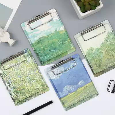 Beginner Van Gogh's spring board clip Post-It book creative beautiful tear convenient sticker Learning Office note paper portable notebook A6.