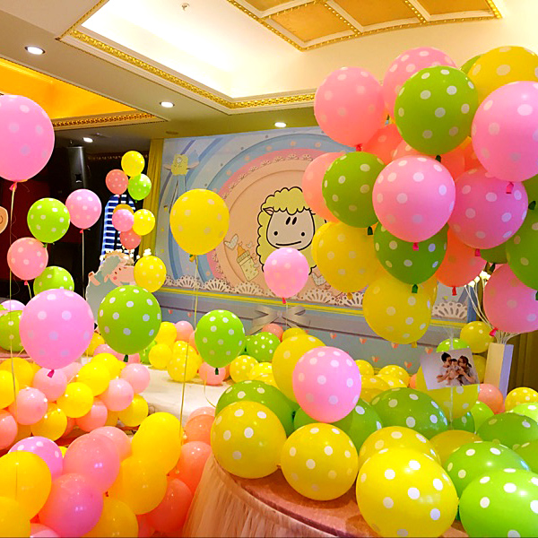 12 inch candy color dot thickened latex balloon wedding birthday party holiday decoration decoration round balloon