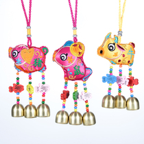 Twelve 12 Zodiac double-sided three-dimensional embroidery camouflage sachets wind chime pendants car ornaments pendant overseas gifts