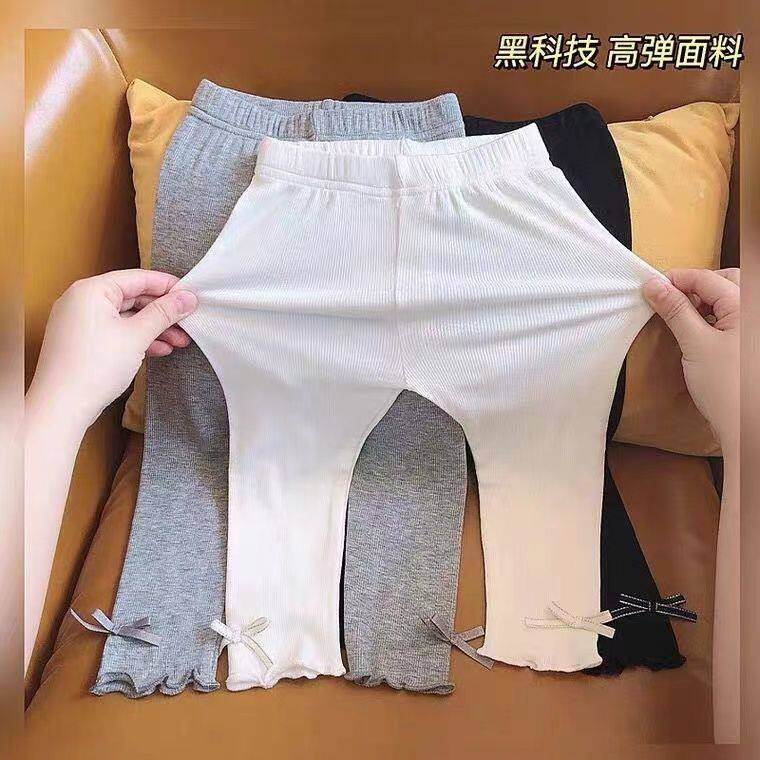 Baby hit bottom pants thin section 2022 spring and summer new casual long pants Korean version foreign air 100 lap outside wearing girl's trousers-Taobao