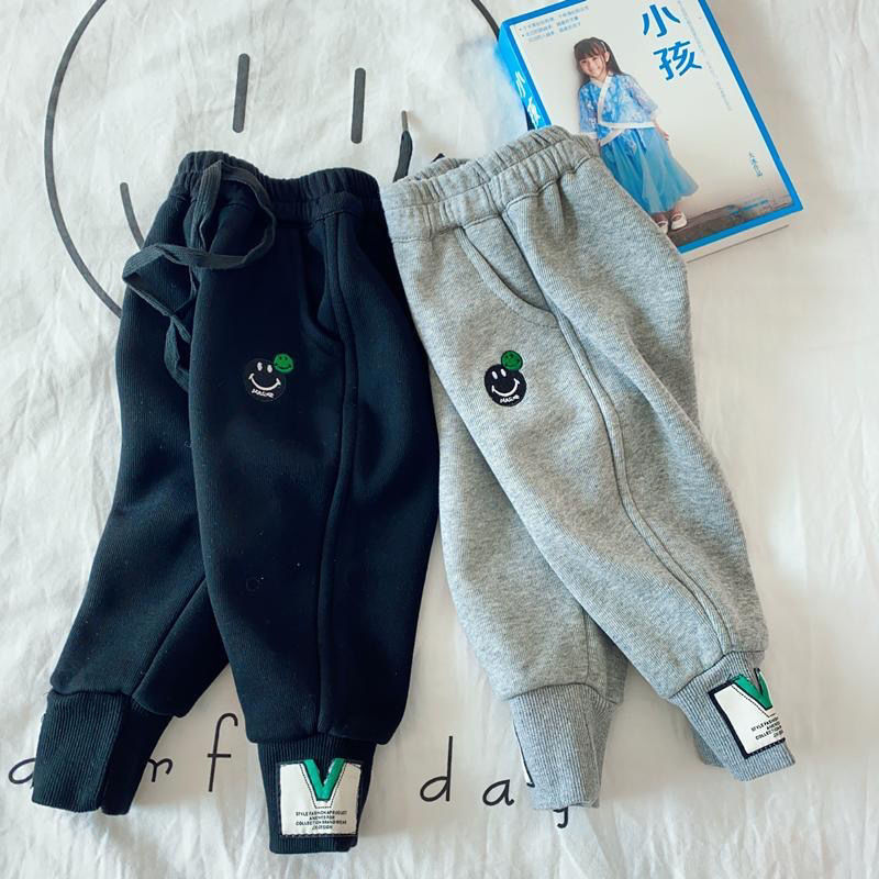 Boy spring autumn sports pants casual pants Korean version 100 lap embroidered casual sweatpants 2022 spring new children's pants 