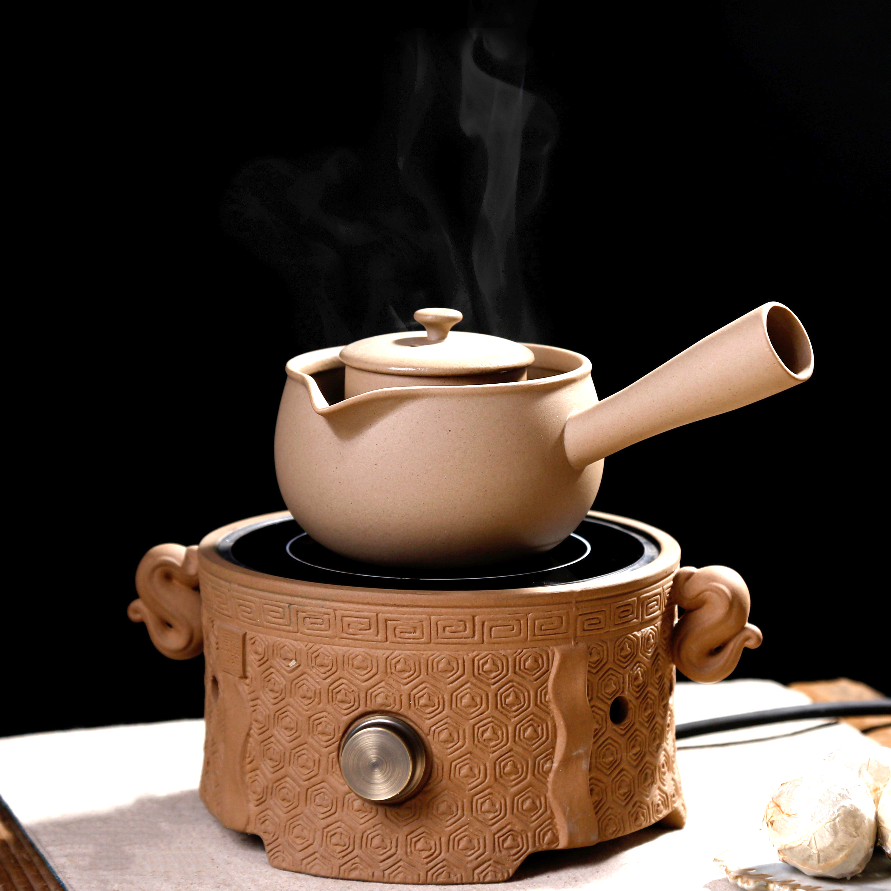 Mai FanShi Taiwan old duan roast side put boiling teapot stone tea kettle white tea black tea ceramic tea set tea pot
