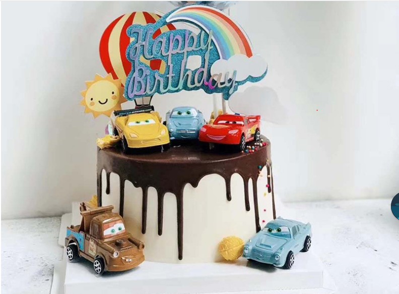 Baking cake decoration fittings baby child's birthday cake toy car decoration parts