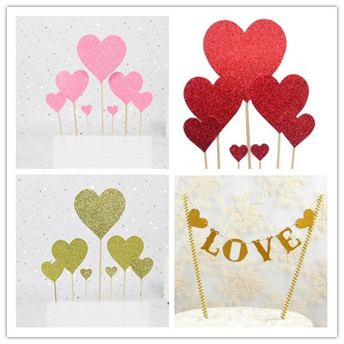 Meritocratic Creative Cake Decoration Inserts Size Love Suit Seven Birthday Cake Accessories Inserts
