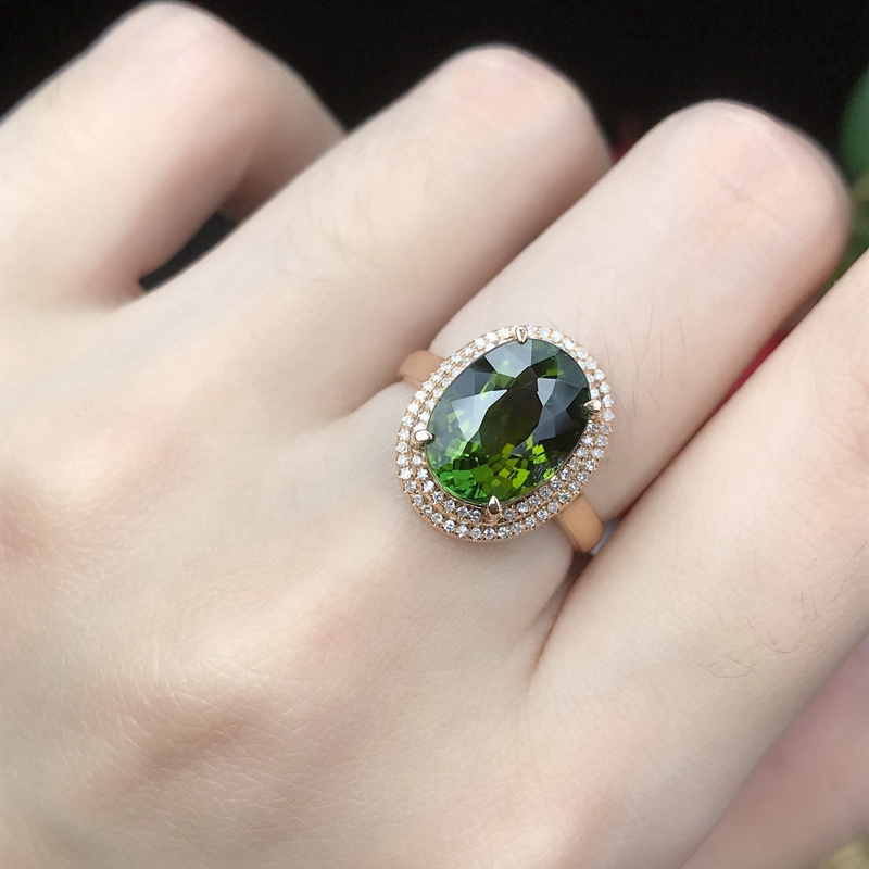 Top Jewel Naked Stone 4 66 Carat Natural Brazil Green Beers Ring Ancestral Mother Turquois Ring Classic