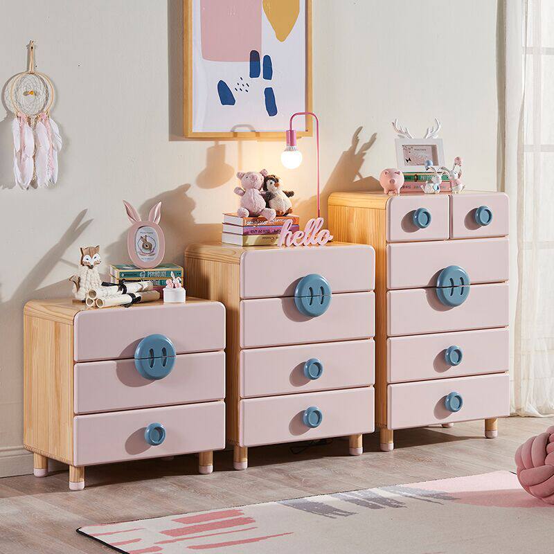 7 Leaf Wood Children Fighting Cabinet Solid Wood Cabinet Containing Cabinet New Zealand Pine Wood Containing Cabinet Drawer Cabinet 4 Bucket Cabinet