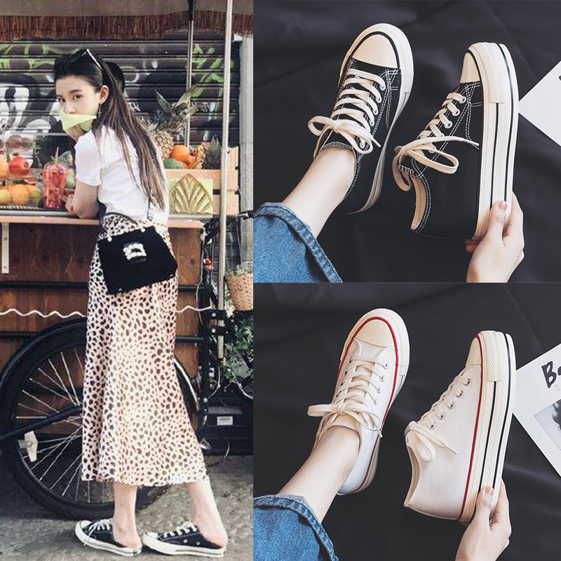 Stars Same Inside Heightening Sails Shoes Women Shoes 2022 New Retro Thick Bottom Low Bunch of Korean Edition 100 Lapped Cloth Shoes