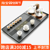 Wujin Stone tea tray tea set set automatic water Tea Table kettle integrated with induction cooker household Tea Sea