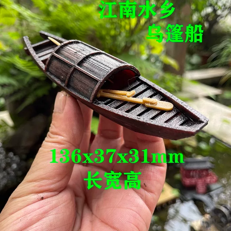 Черный навесной аквариум для Jiangnan с рыбками, декоративная микро-ландшафтная водная вставка, водоем из искусственных камней, декор для аквариума