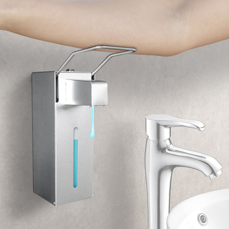 Spray Hand Sterilizer Wall-mounted Dressing Room Manual to Soap Machine Aluminum Alloy Elbow Press Soap Liquid Case Hand Soap Dispenser