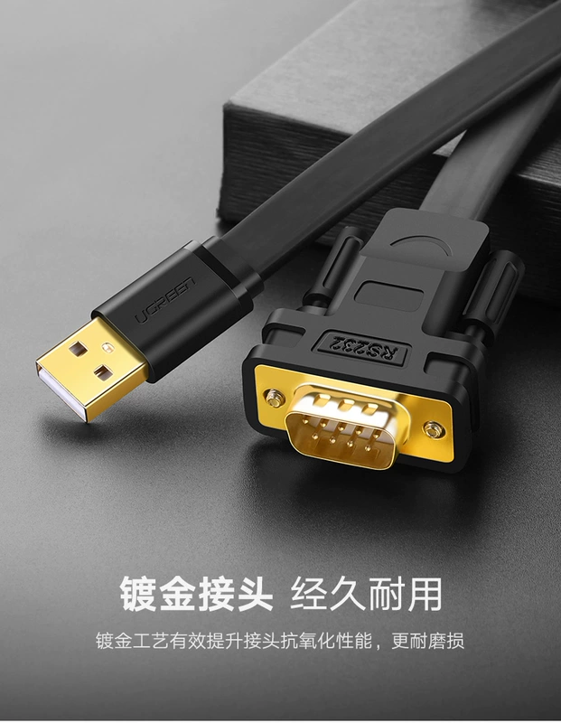 Usb màu xanh lá cây với một chín-pin cáp nối tiếp DB9 cổng com dòng serial FTDI con chip công nghiệp cấp usb máy tính để bàn máy tính xách tay để RS232 chuyển đổi nối tiếp usb rs232-cáp nam - USB Aaccessories