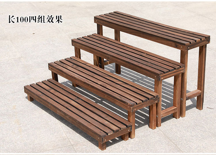 Ban công gỗ rắn kệ hoa nhà nhiều tầng trong nhà đặc biệt cung cấp không gian chống ăn mòn bước hạ cánh nhiều phân xanh - Kệ kệ sách gỗ đứng