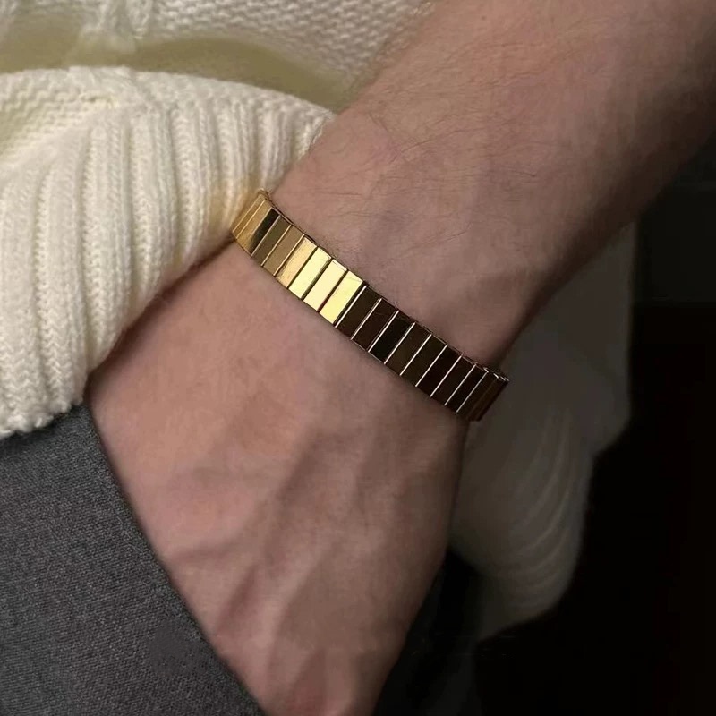 Watch Strap Bracelet for Men and Women, Titanium Steel, Non-Fading, ins Minimalist Style, Simple, Niche, Unique, Retro Couple Bracelet, Trendy