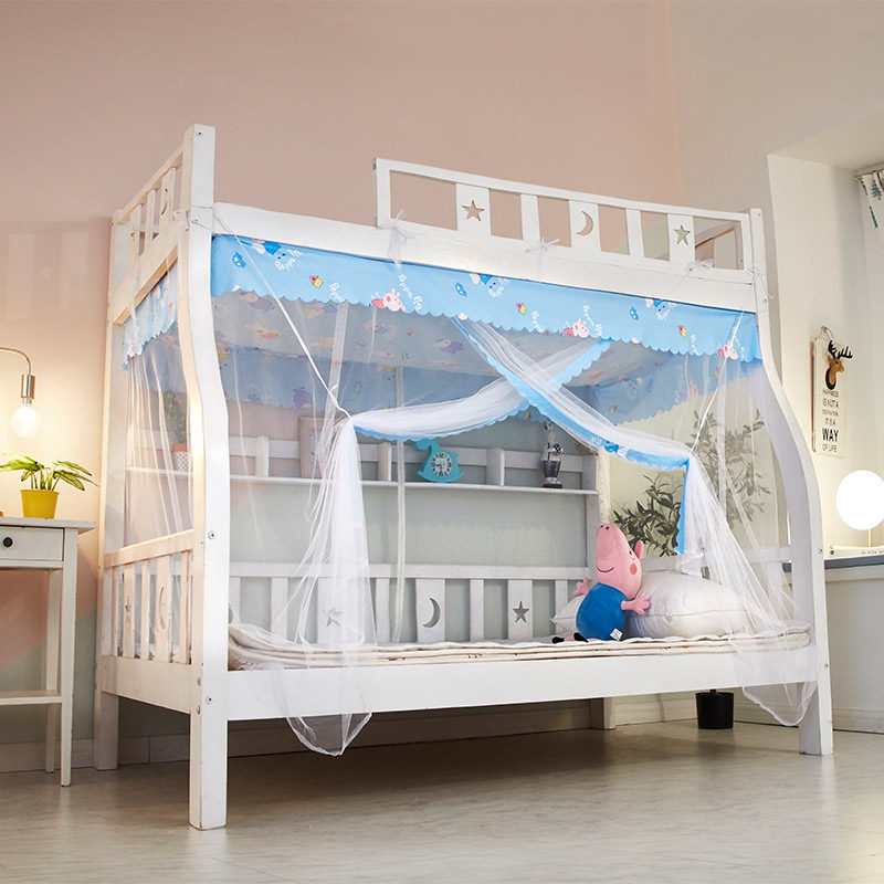 Primary-secondary bed mosquito nets encryption 0 9 1 2 1 5 m bunk beds Trapezoidal Twin Beds Under bed nets Children home
