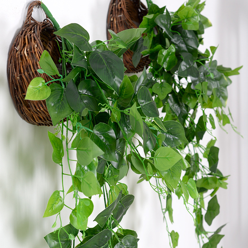Over-rubber gold kudzu wall hanging flower simulation climbing tiger green leaf hanging basket sweet potato vine vine plant artificial green plant green leaf