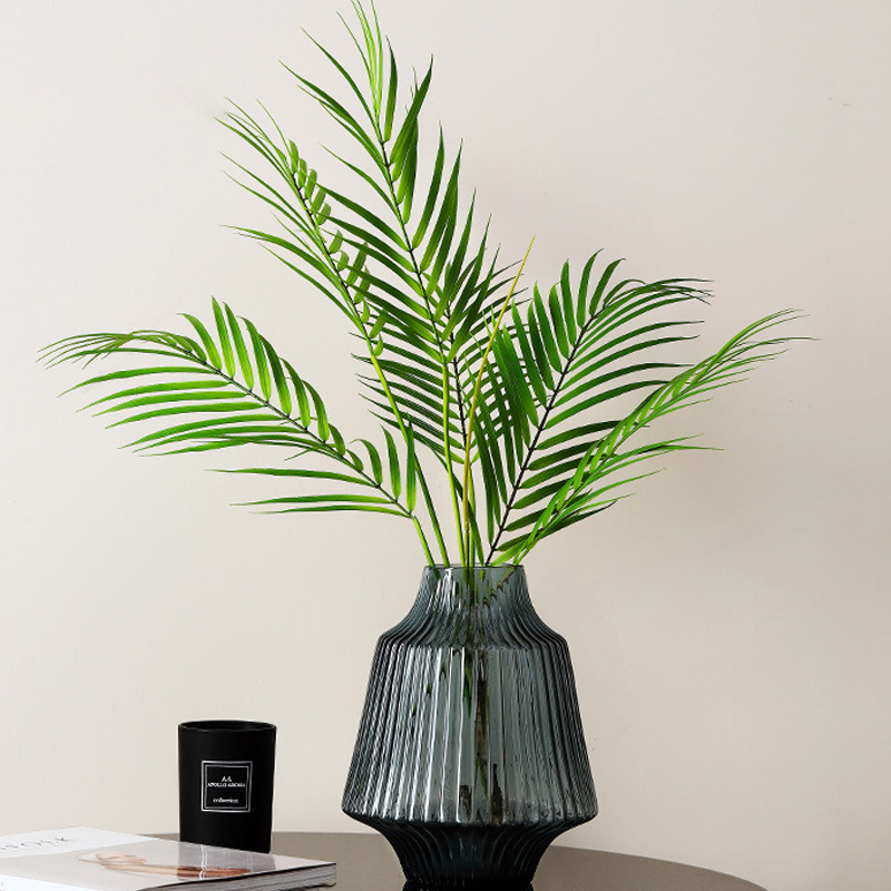 Green plant simulation palm leaf single scatter tail sunflower leaf fake flower home wedding photography props flower arrangement living room decoration