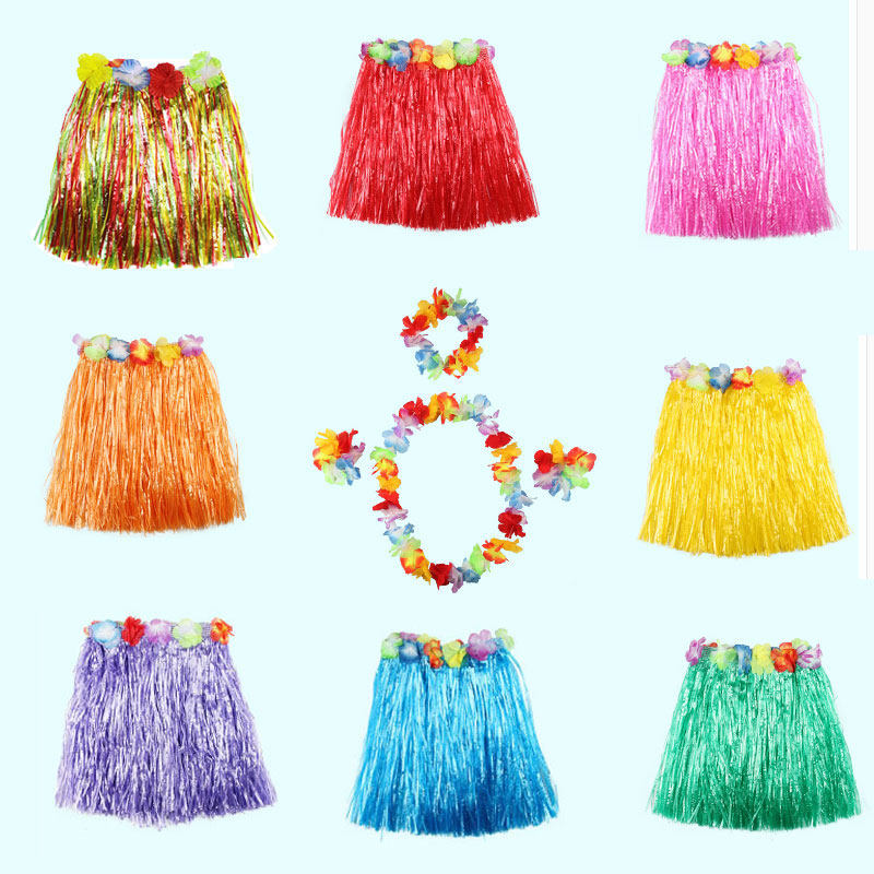 Hawaiian hula dance clothes Children's 30cm suit female kindergarten parent-child catwalk show sea grass dance clothing