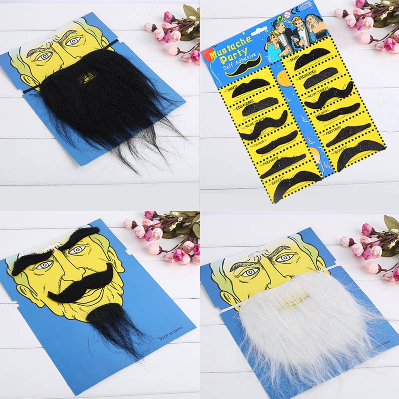 Fake beard props simulate the old man's fake beard adult children's stage performances to show the eight-character mustache grandpa beard