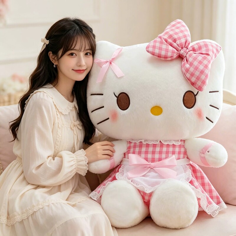 British Ntyuk Hello Kitty Plush Doll Pillow Toy Birthday Gift for Girls British Ntyuk Hello Kitty Plush Doll Pillow Toy Birthday Gift for Girls