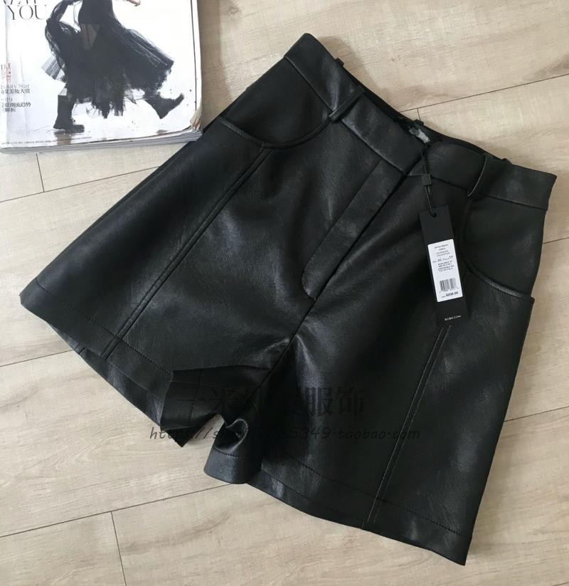 Go through it and know how good it is to wear aesthetic all kinds of tacit understanding, high waist fashion 100 hitch black short leather pants
