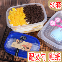 Baking Packaging Disposable Thousands Of Layers Cake Box Fruit Cream Packing Box Bandent Dining Box Sub-Bean Milk Lunch Box