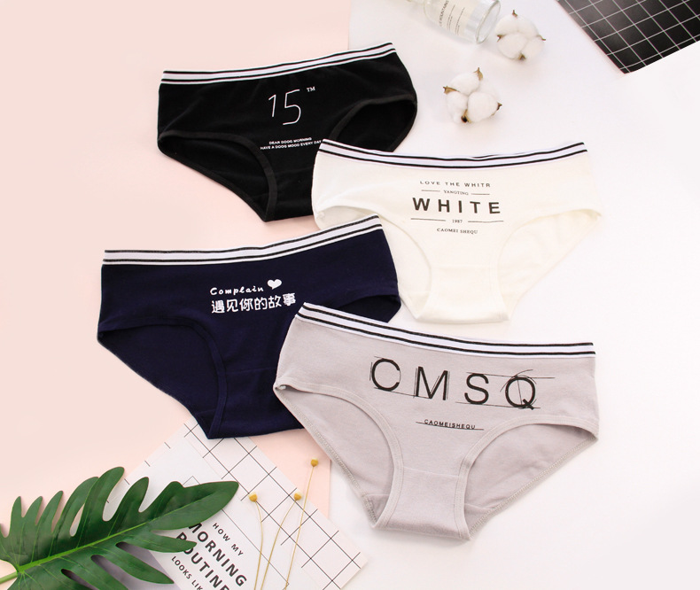 Sexy eo giữa thư nữ tóm tắt cotton đồ lót nữ tam giác quần đáy quần cotton cô gái quần sịp 7 màu