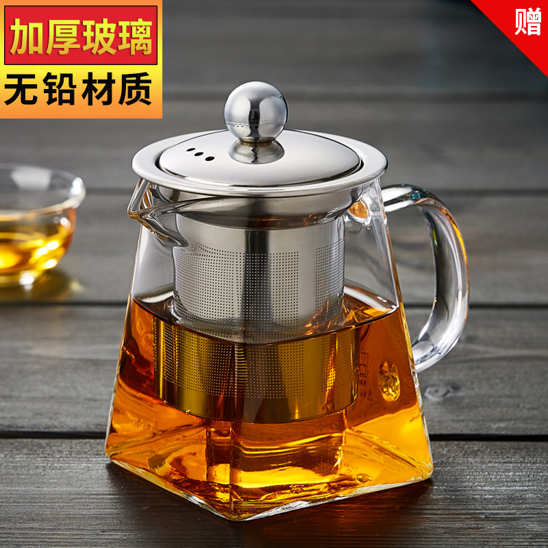 Green Changming Glass teapot Single pot Filter flower tea kettle High temperature thickened tea kettle Black tea set Tea set