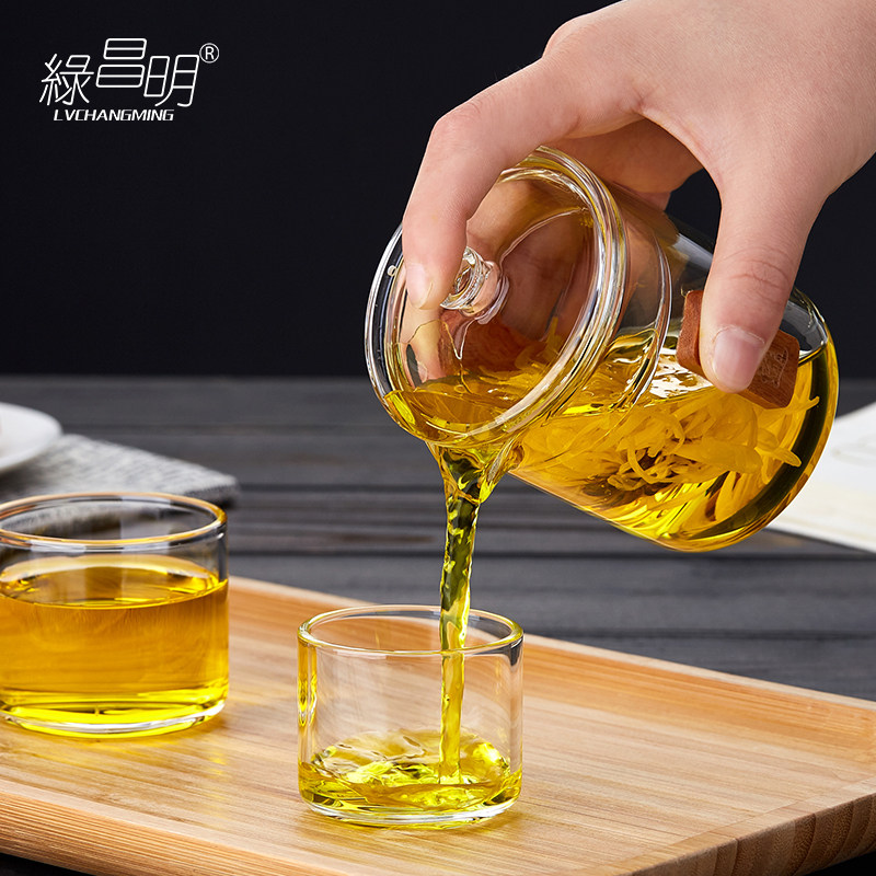 Glass Quick Guest Cup Home portable bag-style one-pot two-cup travel tea cup suit Single office Gongfu tea furniture