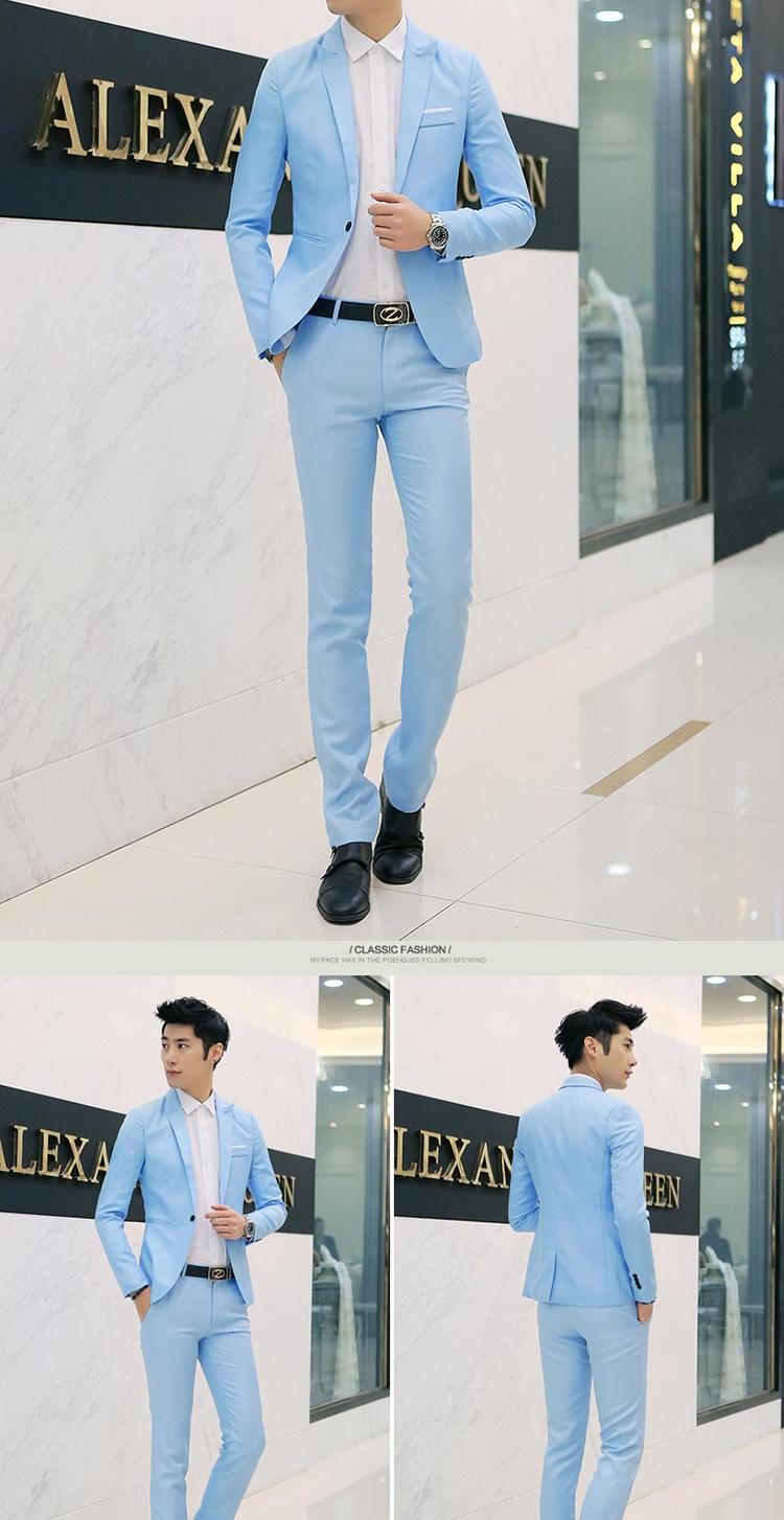 Bộ đồ vest nam hai mảnh kinh doanh phù hợp với chuyên nghiệp Tây trang trí body chú rể quần sooc nam
