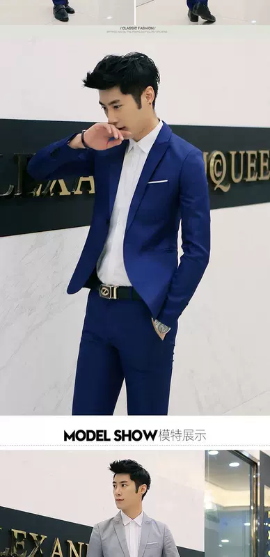 Bộ đồ vest nam hai mảnh kinh doanh phù hợp với chuyên nghiệp Tây trang trí body chú rể