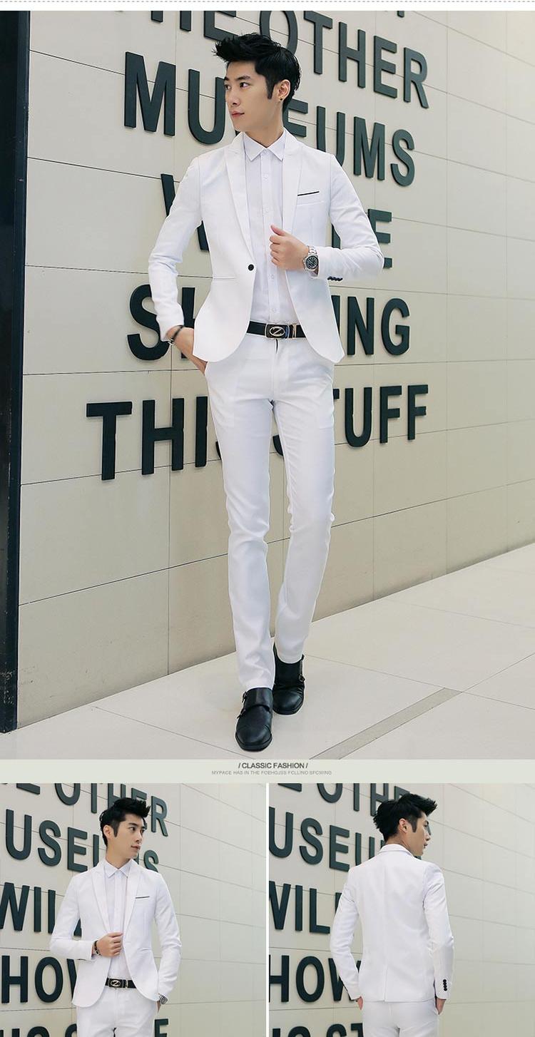 Bộ đồ vest nam hai mảnh kinh doanh phù hợp với chuyên nghiệp Tây trang trí body chú rể quần sooc nam