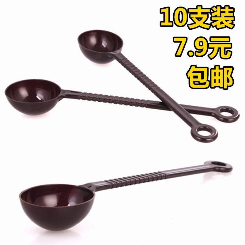 Fruit powder spoon plastic small measuring spoon stirring rod spoon pearl milk tea shop ounce creamer spoon coffee bean coffee powder 10