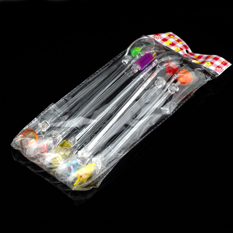 Acrylic Tone Wine Spoon Juice Stick Sand Ice Spoon Stir Spoon Bar bar Wine Glass Spoon Milk Tea Cold Drink Spoon 