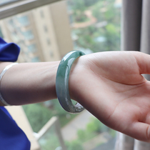 Xiaoliang Zi natural Myanmar a goods emerald bracelet ice seed Yang green floating flower princess with certificate to send mother