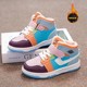 Children's shoes at a loss deal with children's Air Force No. 1 high-top spring and autumn girls' skate shoes boys leather sports shoes non-slip bottom