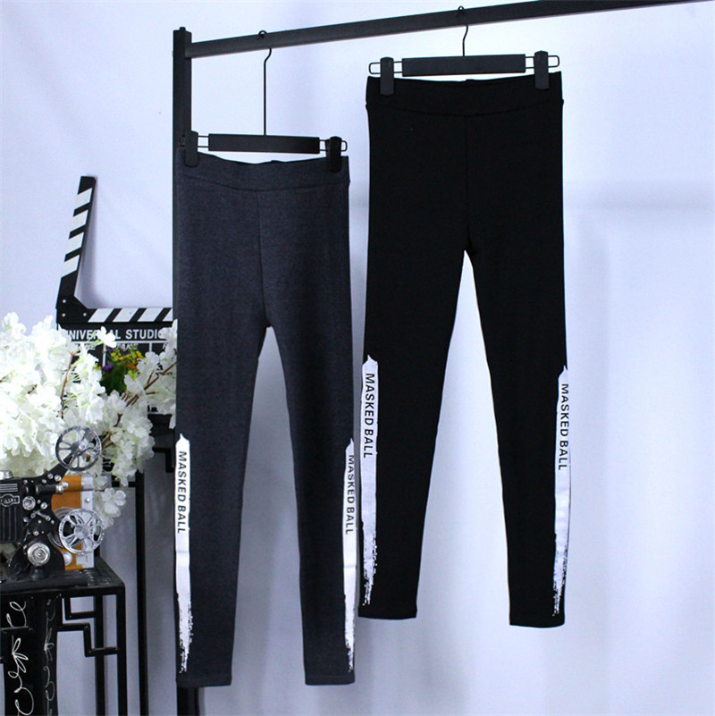 Mùa xuân và mùa thu chín điểm quần legging quần dài size lớn bên ngoài mặc quần ống rộng cao co giãn cao eo quần chín các kiểu quần nữ đẹp