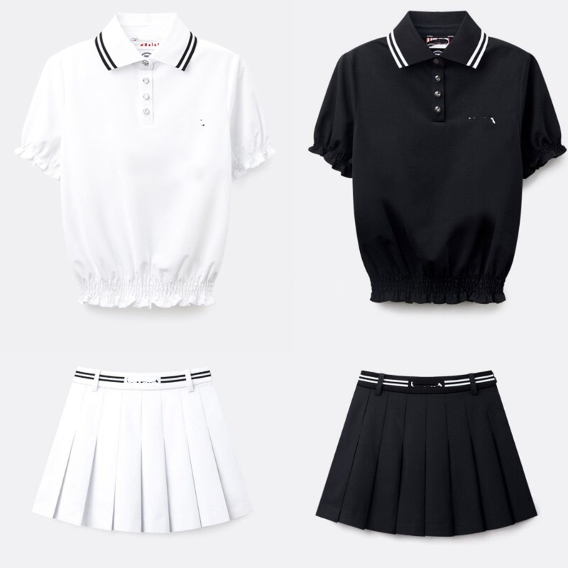 New Golf Women's Suit Top and Skirt, Summer Sports and Leisure Versatile Style, Fashionable, Simple and Quick-Drying New Golf Women's Suit Top and Skirt, Summer Sports and Leisure Versatile Style, Fashionable, Simple and Quick-Drying