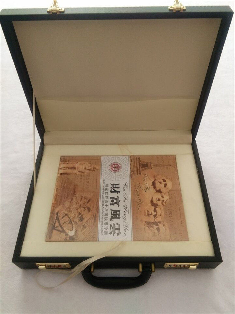 Wealth FengYun 58 countries Foreign coin treasured collection Book password box Banking insurance 4S Shop Business will sell gifts