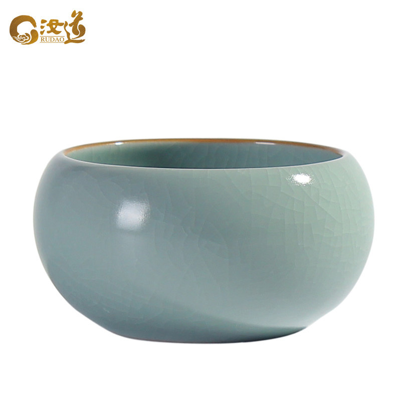 Tea ceremony Ru kiln tea cup special tea cup personal master cup tea set Ru Dao tea cup single cup ceramic Ru porcelain large meditation cup