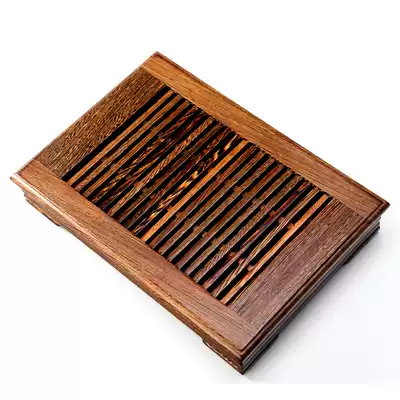 Chicken wingwood small tea tray dry bubble pot bearing kung fu tea set small tea table solid wood water storage drawer type drainage tea sea tray