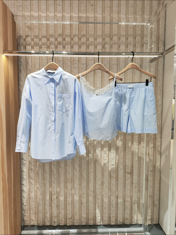 Authentic 2026 Summer New Product Shirt, Vest, Shorts Three-Piece Set, Lightweight Long-Staple Cotton Striped Suit Mbf2Sut003 Authentic 2026 Summer New Product Shirt, Vest, Shorts Three-Piece Set, Lightweight Long-Staple Cotton Striped Suit Mbf2Sut003