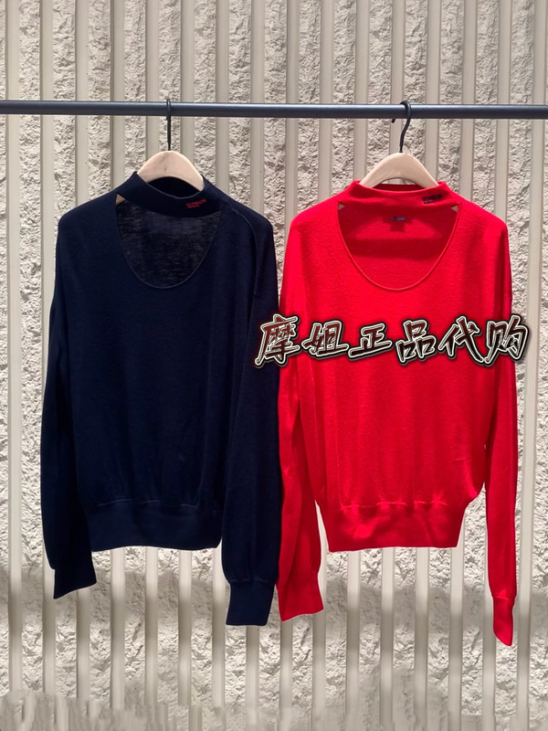 [Bonbom Designer Collaboration] Authentic 2026 Autumn New Sheep Wool Hollow-Out Loose Knit Mbf3Swt028