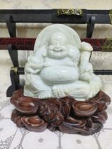 Picked up natural A-grade Burmese jade ornaments Laughing Buddha Ruyi Maitreya Buddha