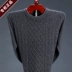 Ordos áo len cashmere nguyên chất nam cổ tròn xoắn dày đan len áo len trung niên đầu áo khoác thể thao nam Áo len Cashmere